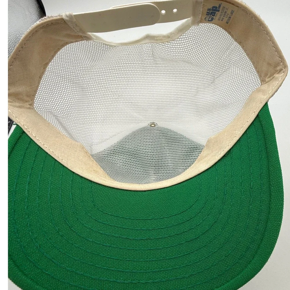 Vintage Puch Moped Trucker Hat Green White Mesh Snapback US Cap Made in USA